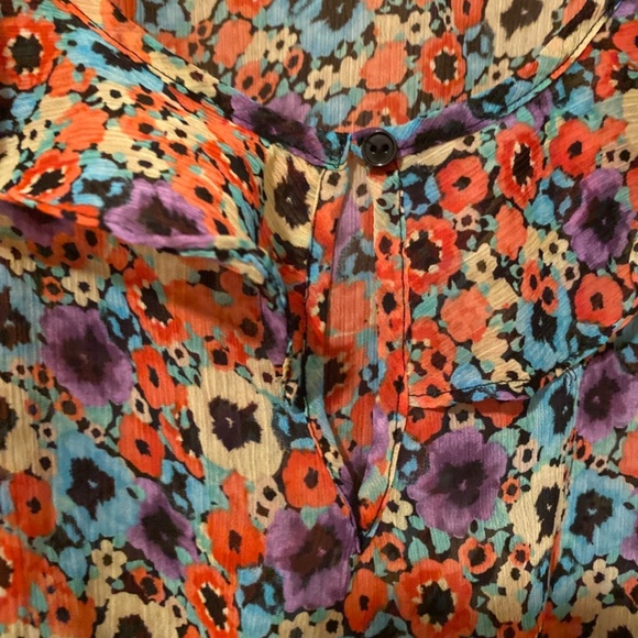 Divided by H&M flowered blouse sheer size 6 - Picture 5 of 6